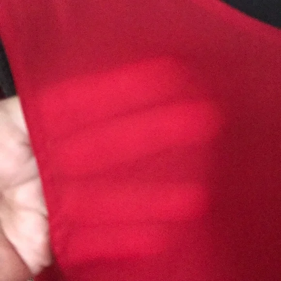 Vintage Red Chiffon Satin Full Sweep Long Maxi Nightgown Slip Dress Lingerie